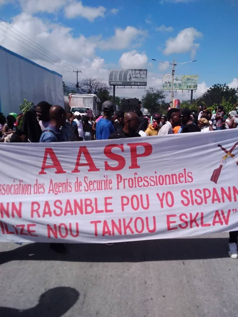Marche des agents de sécurité de l'AASP